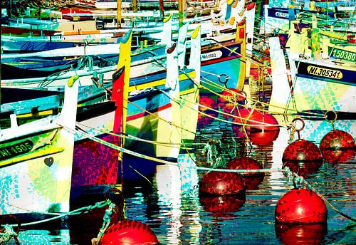 bateaux colorés