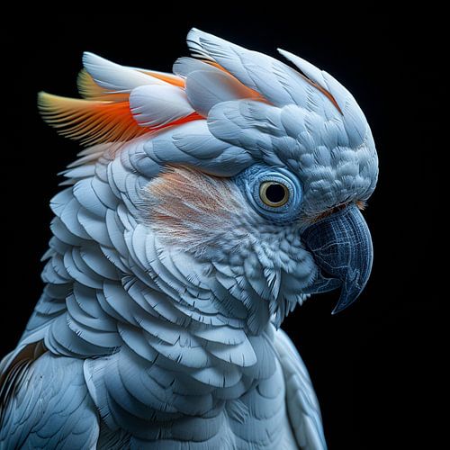 Close Up Of A Cockatoo Parrot Head