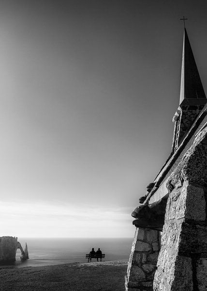 Church with sea view in Etretat by Arina Keijzer