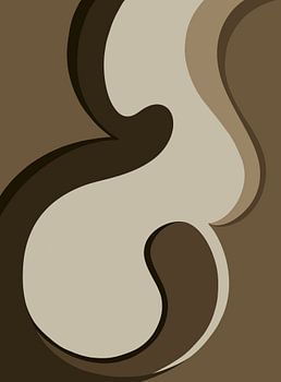 Organic Flow II | Minimalistische abstrakte Kunst in Erdtönen