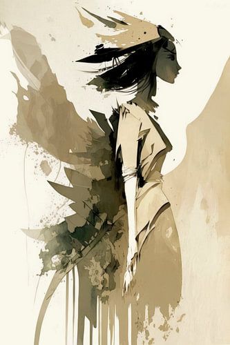 Abstracte kunst van een vrouw 2