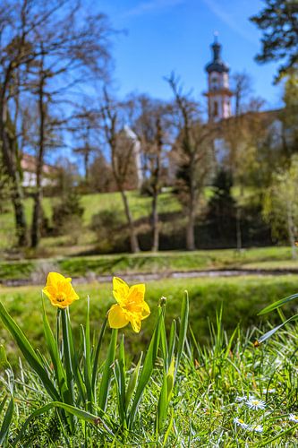 Bade-Wurtemberg : perspectives sur les jardins du château de Lauphein