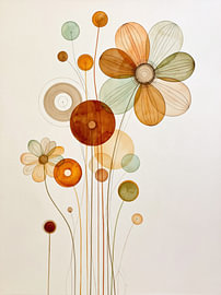A flower garden in autumnal colours by Imagine