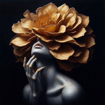 Kintsugi Golden Portrait van J.O. Han