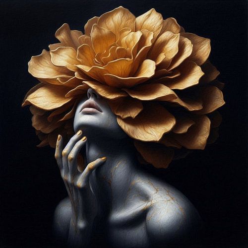 Kintsugi Golden Portrait