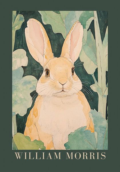 William Morris "Aquarellhase mit grüner Blattkulisse" von Niklas Maximilian