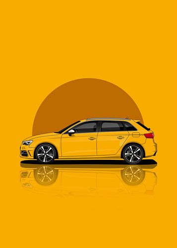 Art Car Audi RS3 yellow
