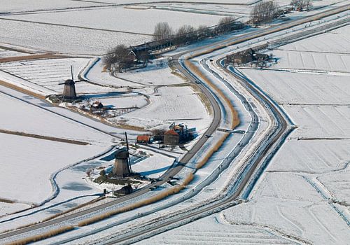 Schaatsers op de Schermer ringvaart