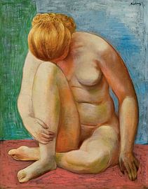 Moïse Kisling  - Hockender weiblicher Akt