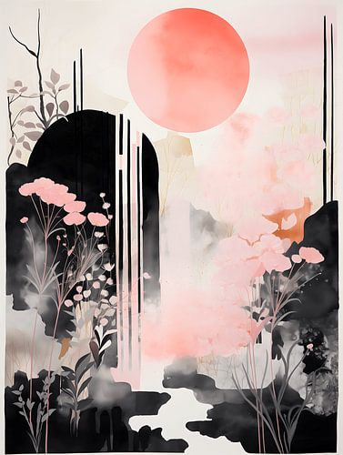 Abstracte Bloementuin