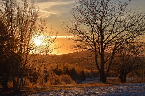 Ein Sonnenaufgang an einem kalten Morgen