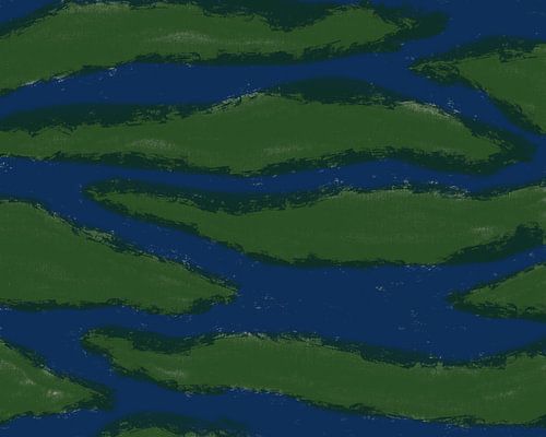 Bleu et vert. Art moderne abstrait coloré. Pop de couleurs.