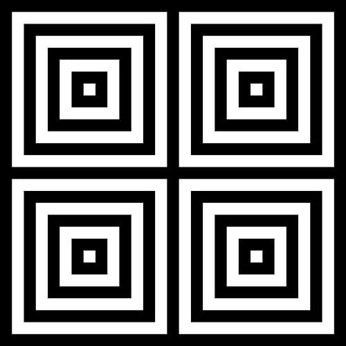 Genesteld in het centrum 02x02 N=4 W