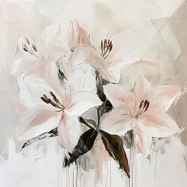 Zarte Blüte – Weiße Lilien von Bianca ter Riet