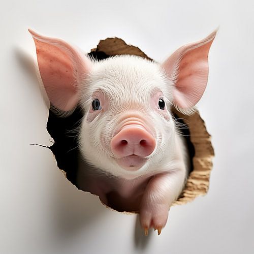 Schwein aus der Wand