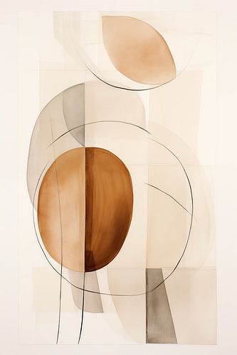 Formes abstraites dans de douces couleurs d'automne