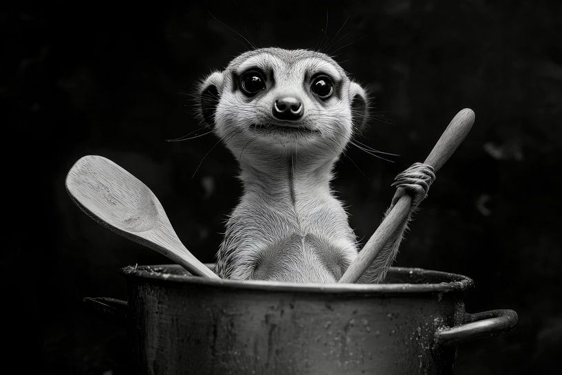 Meerkat kitchen by Poster Art Shop