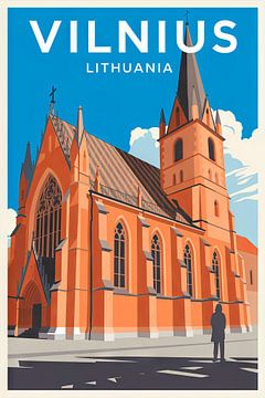 Vilnius, Litouwen van Poster Art Shop