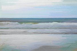 Nordsee – Meerblick: Digitales impressionistisches abstraktes Gemälde von VenVision Art