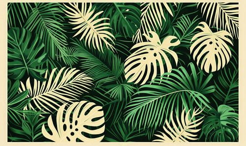 Monstera en Palmblad Symfonie