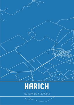 Blaupause | Karte | Harich (Fryslan) von Rezona