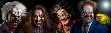 Acteurs d'un spectacle de clowns d'horreur sur Luc de Zeeuw