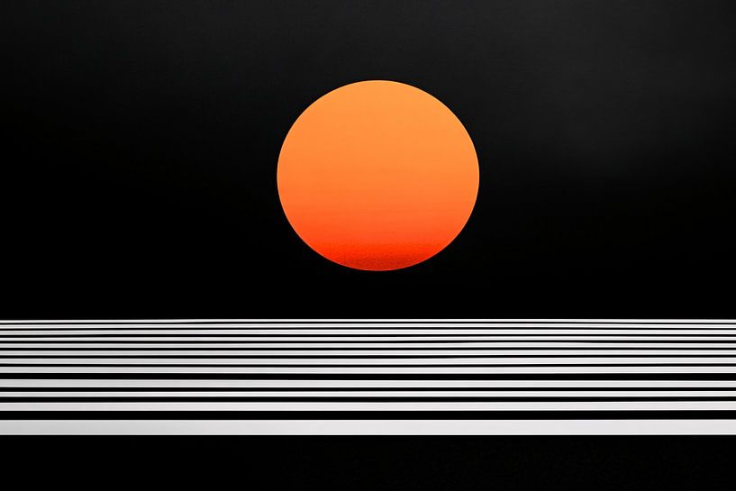 Soleil abstrait sur des lignes par Imperial Art House