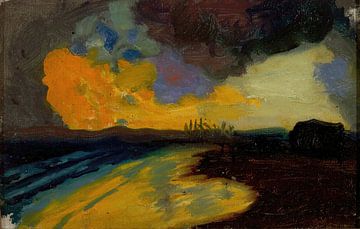 Franz von Stuck - Studie voor "Zonsondergang bij de zee" (1910) van Peter Balan