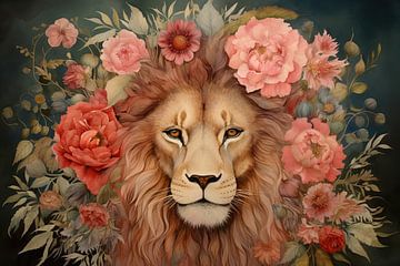 Peindre des roses de lion sur Peinture Abstraite