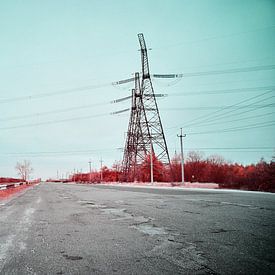 Weg naar oneindigheid Tsjernobyl infrarood van Lars Beekman