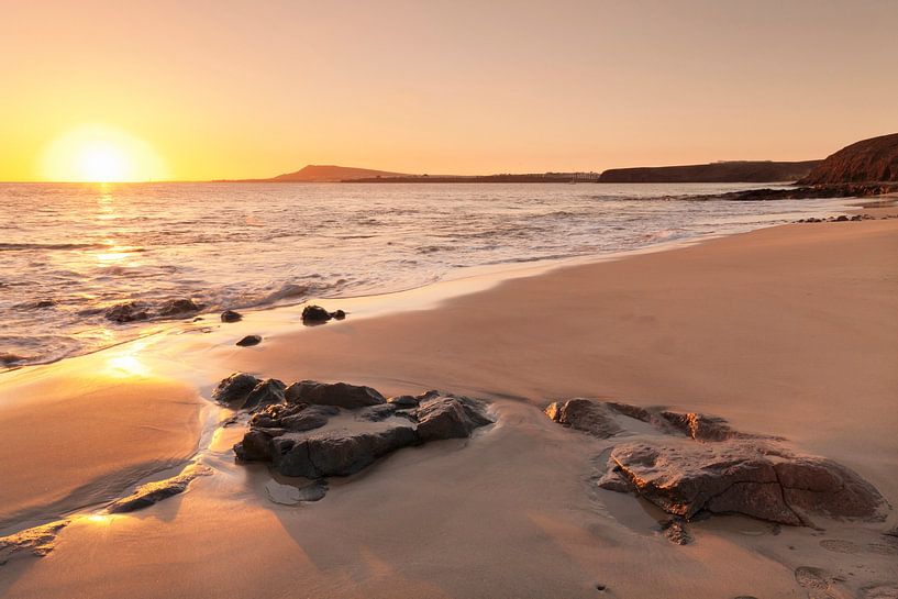 Plage de Papagayo au coucher du soleil, Lanzarote par Markus Lange