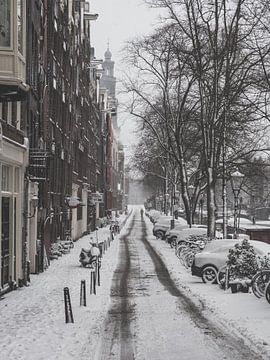 Prinsengracht in de sneeuw #1 (vintage edit)