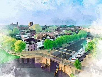 Le Maaspoort est l'une des portes historiques de la ville de Bois-le-Duc, dans le Brabant-Septentrional. sur Danny de Klerk