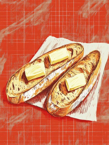 Baguette française par Franka Poulain