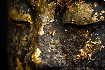Gouden wijsheid - Zen Boeddha van Poster Art Shop