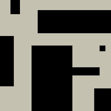 Schwarze Minimalistische Geometrische Abstrakte Formen auf Weiß Nr. 10 von Dina Dankers