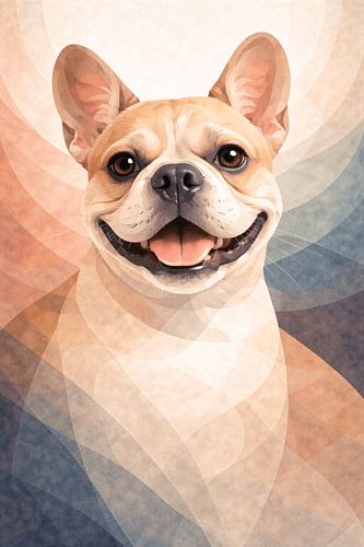 French Bulldog Modern Abstract Portrait