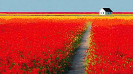 Tulip field by Vlindertuin-Art