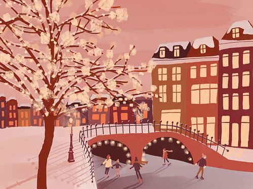 Winter in Leiden von Anna Benge