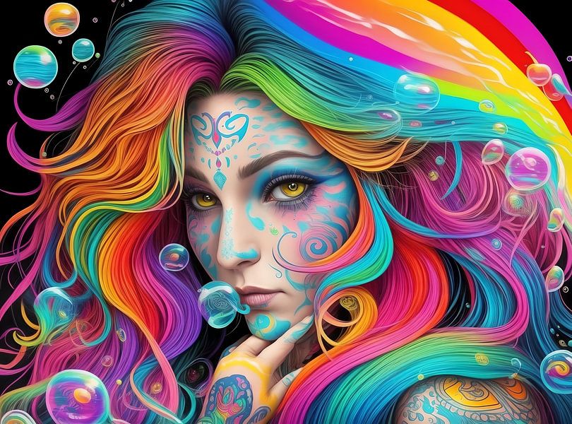 La femme avec les tatouages sur le visage VI par DeVerviersBelgium