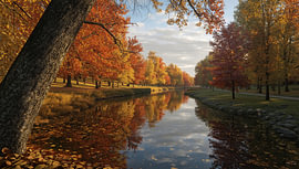 Friedliche Herbstszene im Park von Bo Valentino