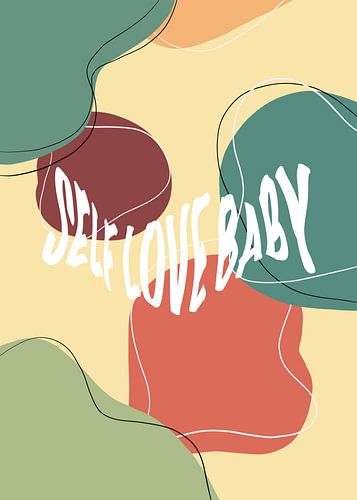 Poster sur l'amour de soi Retro