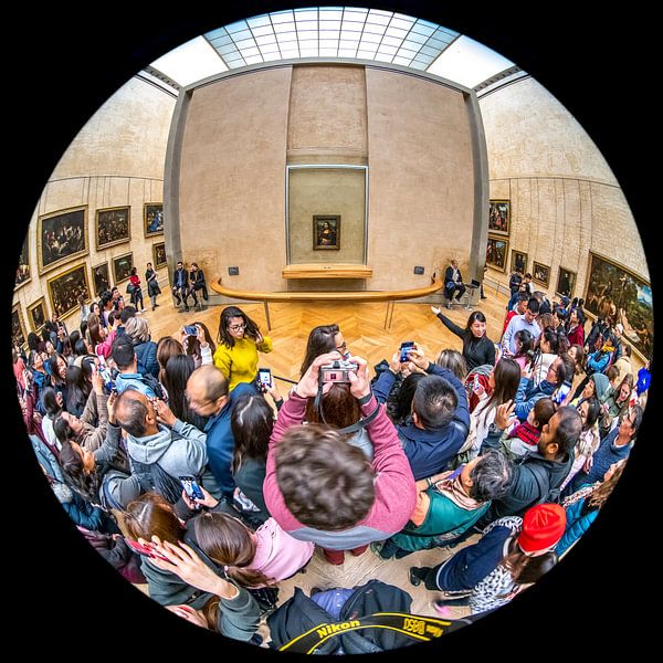 Mona Lisa au Louvre Photo Fisheye par Herman van Heuvelen
