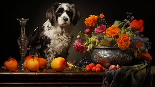 Stilleven met trouwe viervoeter