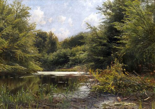 Nazomer bij de bosvijver, PEDER MONSTED, 1907