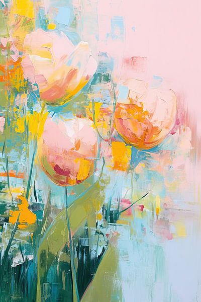 Moderne abstrakte Blume von Abstraktes Gemälde