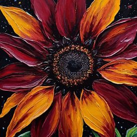 Chocolate Cherry Sunflower by MIROKKU