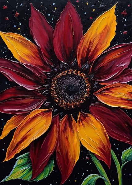 Chocolate Cherry Sunflower by MIROKKU