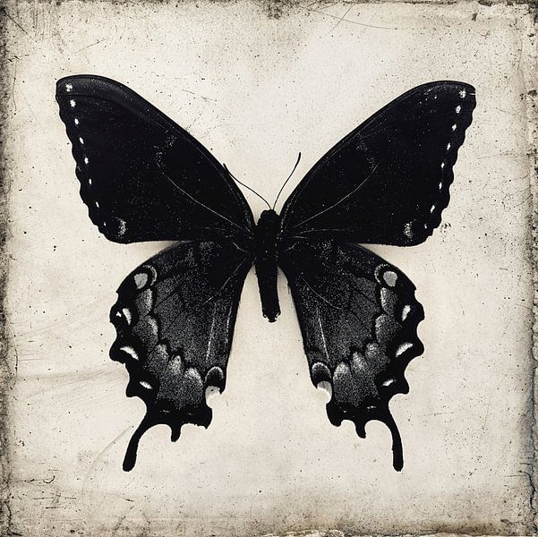Black Butterfly Wall Art , Gothic Home (gezien bij vtwonen) van David Potter