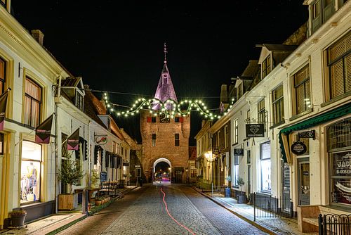 De Vischpoort en Vischpoortstraat in Elburg.